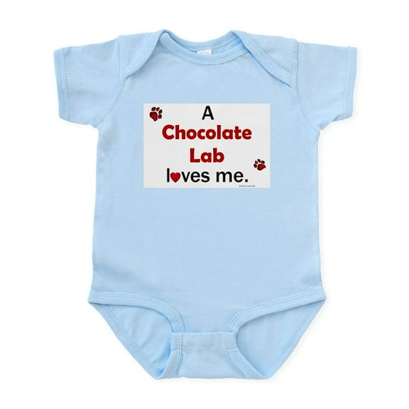 CafePress - Chocolate Lab Loves Me Infant Bodysuit - Baby Light Bodysuit, Size Newborn - 24 Months
