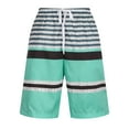 thumbnail image 3 of JINMGG Summer Fall Mens Shorts Clearance,Men Colorblock Striped Print Beach Pants Surf Pants Elastic Lace Up Cropped Pants, 3 of 7