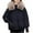 Black, variant on Winter Warm Coats for Womens Fashion Plus Size Long Sleeve Hoodless Solid Color Zipper Pocket Top Casual Coat