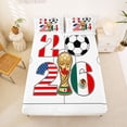 thumbnail image 5 of Erosebridal American Flag Full Size Sheets,Soccer Ball Sport Football Court Print Kids Bed Sheets 4pcs, 5 of 6