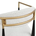 thumbnail image 5 of Noble House Boise Barnes Modern Glam Beige, Black, & Gold Colored Cushioned Bar Stool, 5 of 8