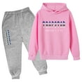 thumbnail image 2 of Trapstar Ensembles de Chandails à Capuchon pour Enfants Chandails Graphiques à Manches Longues pour Garçons Filles Amples Trapstar Chandails à Enfiler de Rue+pantalons de Survêtement Ensemble pour Enfants de 2 Ensembles de Chandails Classiques (Rose Pâle, 160), 2 of 4