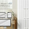 thumbnail image 3 of Extra Wide 108 Inch Long Curtains 70 Inch Wide Pinch Pleat Linen Curtains for Living Room Bedroom Light Filtering Privacy Pleated Drapes Hooks Rings Back Tab for Sliding Door White 1 Panel, 3 of 9