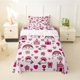 thumbnail image 2 of Manfei Dreamy Castle Twin Sheets, Butterfly Rainbow Bedding, Light Pink, 3 Pieces, 1 Flat Sheet, 1 Fitted Sheet and 1 Pillowcase, 2 of 6