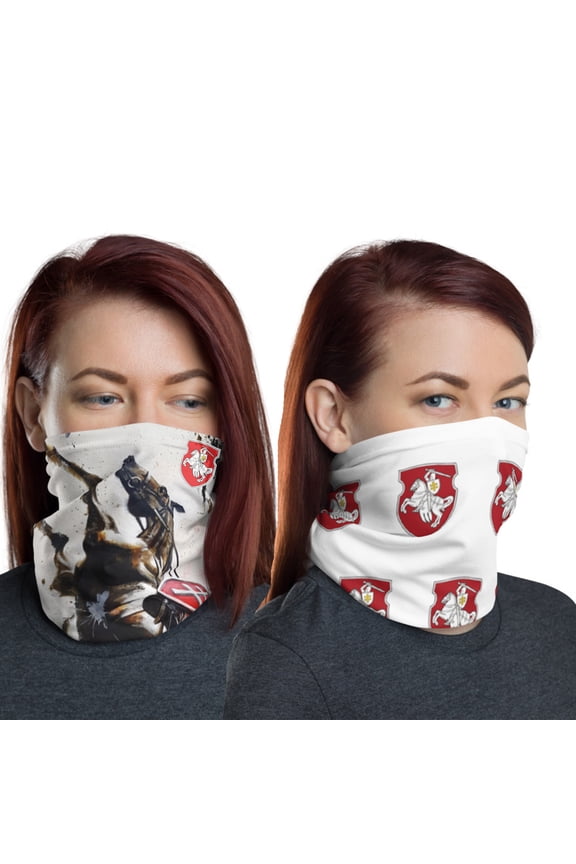 Belarus Flag Pagonya Bandana - Belarus White Red Neck Gaiter Scarf - Belarus Face Cover Mask Classic and vintage set of 2