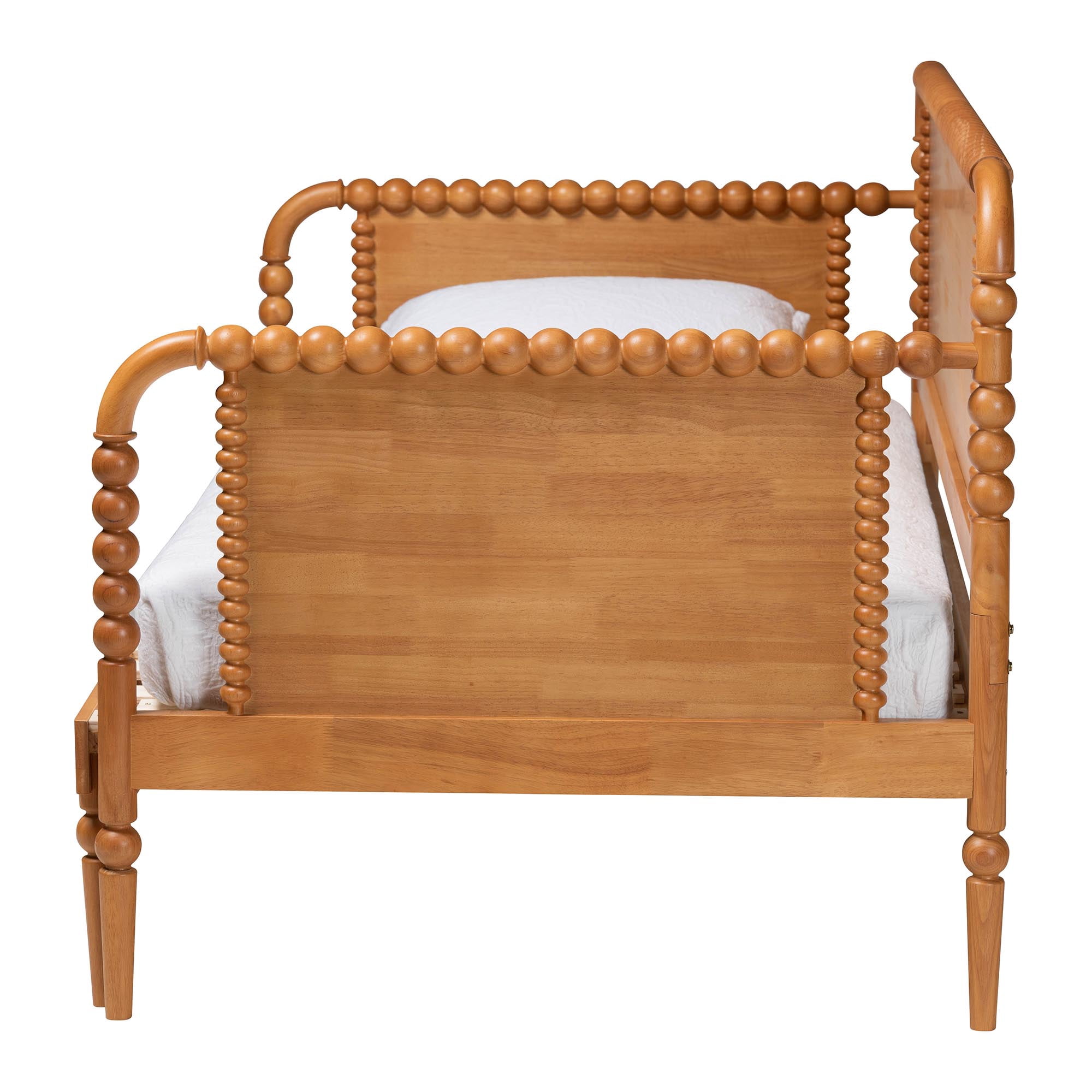 Baxton Studio Lucera Traditional Expandable Daybed, Twin to King, Oak Brown