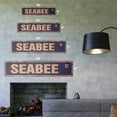 thumbnail image 2 of SEABEE Vintage Aluminum Street Sign united states naval construction forces rustic metal tin | Indoor/Outdoor |  24" Wide, 2 of 4