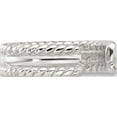 thumbnail image 3 of Sterling Silver E-Coated Polished & Twisted Edges Single Cuff Earring (Width 9.6) (Length 10.1) - Jbsp, 3 of 5