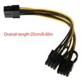 thumbnail image 4 of EIGTHTAIL CPU 8-Pin To Double PCI-E 8-Pin (6P+2P) Splitter Cable Power Supply Cord 25cm, 4 of 10