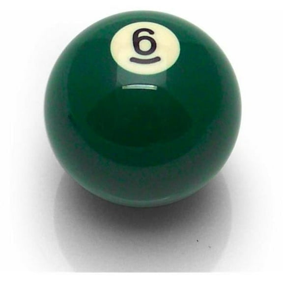 Ball 6 Billiard Pool Shift Knob - Solid Green