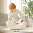 thumbnail image 4 of Teacher Appreciation Reading Girl Figurine, Resin Book Lover Gifts for Women, Thank You Gift for Teachers & Librarians, Literary Home Decor Keepsake, 4 of 8