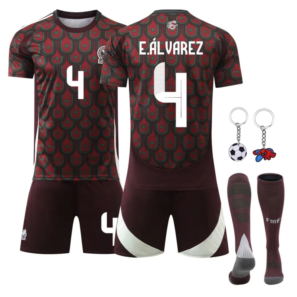 E.Alvarez #4 Mexico Home Soccer Jersey Kits