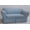 Blue, variant on All Cotton Brushed Twill 2-piece Cushion Couch Sofa Loveseat Armchair Slipcover