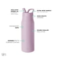 thumbnail image 3 of Botella de agua Simple Modern Mesa de 1 litro con tapa de pajita Lavender Mist, 3 of 7