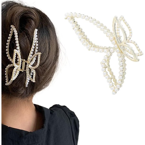 Pinzas para el pelo Pinza para el pelo de mariposa Pinza para el pelo grande antideslizante Accesorios para el pelo para mujeres y niñas