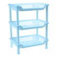 thumbnail image 1 of JilgTeok 2 Packs Rectangular Three-layer Storage Rack Bathroom Plastic Storage Rack Floor Standing Rack for Bathroom Bedroom Laundry Kitchen Office Clearance, 1 of 6