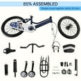 thumbnail image 4 of Kids Bike for Boys and Girls 16 18 inch Bicycle with Basket, Training Wheels, Ajustable Handlebars and Seat, Blue, 4 of 9