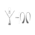 thumbnail image 6 of 4 Pcs/Set Women Jewelry Set Water Drop Shape Polished Metal Adjustable Open Design Earrings Necklace Bangle Ring Set Lady Daily Jewelry, 6 of 8