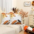 thumbnail image 3 of Fall Throw Pillow Covers 18x18 Set of 2,Cat Maple Leaves Linen Pillow Cases for Bedroom Sofa Couch, 3 of 6