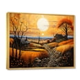 thumbnail image 2 of Designart "Harvest Pastoral Farm Golden wall decor II" Landscapes Floater Framed Wall Decor, 2 of 7