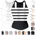 thumbnail image 2 of VJGBEGW 2 Pack Fashion Women V Neck Tank Tops with Built-in Shelf Bra Sleeveless Racerback Fitted Basic Cami Shirts Stretch Breathable Slim Fit Dark Gray S, 2 of 8