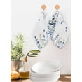 thumbnail image 2 of Navy Blue Eucalyptus Kitchen Dish Towels for Drying Dishes Set of 4, Watercolor Spring Weeping Botanical Waffle Weave Microfiber Hand Tea Bathroom Towels Quick Dry & Absorbent Towel 12x12, 2 of 7