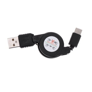 USB 3.1 Charging Cable Retractable Type-C Fast Charging Cord Portable High Charger Cable for Android Phones (Black)