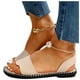 thumbnail image 3 of Sandalias Mujer Zapatillas planas Punta abierta Perla Cómoda Playa Zapatos romanos Flip Flop Wmkox8yii shjk1496, 3 of 6