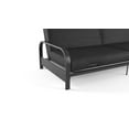 Mainstays Metal Arm Futon, Black Metal Frame with Black Mattress