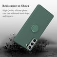 thumbnail image 5 of Case for Samsung Galaxy S22 5G, Slim Liquid Silicone Phone Case with 360 Rotatable Ring Holder Kickstand wtih Magnetic Car Mount Gel Rubber Shockproof TPU Bumper Case Cover - Dark Green, 5 of 16