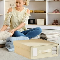 Miogawg Bed Sheets Organizers And Storage, Foldable Sheet Organizer With Handle For Linen Closet, Bedding Organizer Storage For Sheets, Duvet Cover