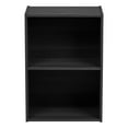 thumbnail image 3 of IRIS USA 2-Tier Open Cubby Storage Shelf, Small Sturdy Wood Storage Bookshelf Cabinet for Living Room Bedroom Guest Room Office Dorm Room Kids Room and Bathroom, Black, 3 of 3