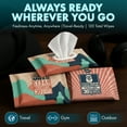 thumbnail image 4 of Face Body Wipes for Men 120 Total (4 Packs 30 Wipes) Travel Cleansing Wet Wipes, 4 of 6