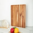 thumbnail image 5 of 20x15 Inch Acacia Cutting Board for Kitchen, Large Wooden Cutting Board Easy Storage Wooden Chopping Boards Reversible with Juice Groove, 5 of 6