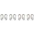 thumbnail image 1 of 8 Pcs Clips à Ressort en Forme d'Œuf pour Bateau Marine en Acier Inoxydable Mousqueton Rapide Boucle Extérieure, 8 x Crochets à Ressort en Forme d'Œuf, Argent, 1 of 8