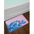 thumbnail image 2 of Summer Pink Bath Mat, Modern Style Cactus Plant Design Summer Season Nature Illustration Art Print, Plush Bathroom Decor Mat with Non Slip Backing, 29.5" X 17.5", Azure Blue, by Ambesonne, 2 of 2
