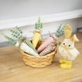 thumbnail image 3 of Northlight Fabric Carrot Easter Decorations - 9" - Green and Pink - Set of 5, 3 of 7