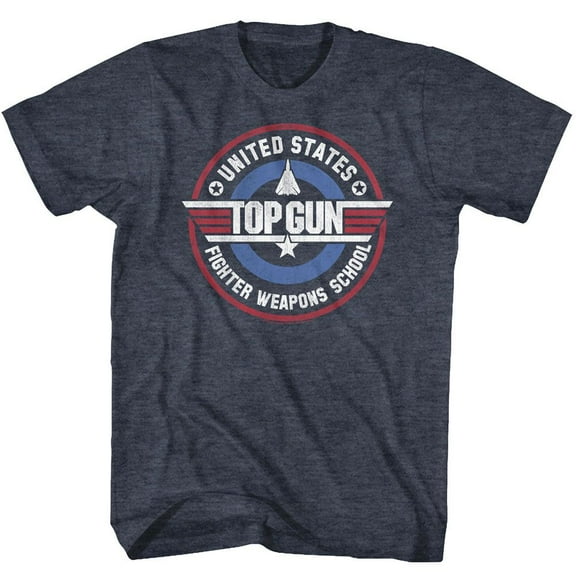 Top Gun Weapons School Navy Heather Adult T-Shirt 3Xl