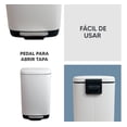 thumbnail image 5 of JAUZ IMPROVEMENT Cesto bote de basura de pedal con tapa aluminio cubo plástico removible 30 litros resistente a olores para baño, cocina, oficina (J0367 - 1PZ), 5 of 5