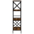 thumbnail image 3 of vidaXL Adult 4-Tier Standing Bookcase and Display Rack Smoked Oak 59x35x132 cm Engineered Wood, 3 of 5