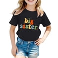 thumbnail image 2 of ibiyuan Big Sister Shirt for Girls Toddler Kids Promoted To Big Sis Girls T Shirts Announcement Short Sleeve Clothes Girls Size 8 Shirts Sibling Outfits Tees Girls Tops Size 6, 2 of 5