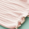 thumbnail image 5 of Delliss Girl's Ribbed Ruffle Trim Cotton Comfy Lightweight Casual Versatile Basic Knee Length Shorts 3-11 Years, 5 of 5