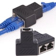 thumbnail image 3 of 1To 2 Ways RJ45 LAN Ethernet Network Cable Female Splitter Wire Connector Adapter, 3 of 4