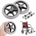 thumbnail image 5 of 2 Pcs Roues en Caoutchouc de 6 Pouces Roues de Remplacement Roues avant de Fauteuil Roulant Déambulateur Aide à la Marche Antidérapant Remplacement, 5 of 5