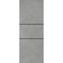 Slab Barn Door Panel 36 x 96 inches | Planum 0014 Concrete with Frosted Glass | Sturdy Finished Interior Doors | Pocket Closet Sliding