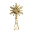 thumbnail image 1 of Adorno para árbol de Navidad calado, regalo original y creativo, adorno para el Copo de nieve dorado, 1 of 9