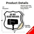 thumbnail image 2 of Do Not Block Mailbox (2 Pack) 4 inch X 4 inch Shield Shaped Heavy Duty 3.2 mil Vinyl Decals Weather Resistant Made in the USA, 2 of 5