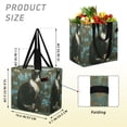 thumbnail image 3 of Tuxedo Cat Canvas Tote Bag Large Capacity Reusable Tote with Double Handles, Foldable Heavy Duty Shopping Beach Laundry Bag, 32L, 3 of 7