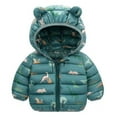 thumbnail image 2 of Esaierr Boys Girl New Down Jacket Coat for Toddler Baby, Kids Cartoon Snow Down Jackets Ear Hooded Overcoat Baby Thick down Coat for 9M-5Y, 2 of 6