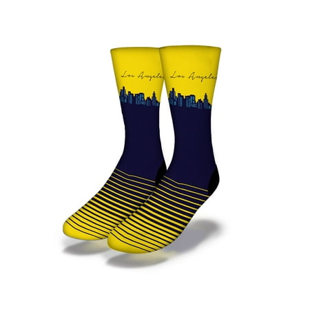 

LOS ANGELES SKYLINE IN YELLOW Fun Socks